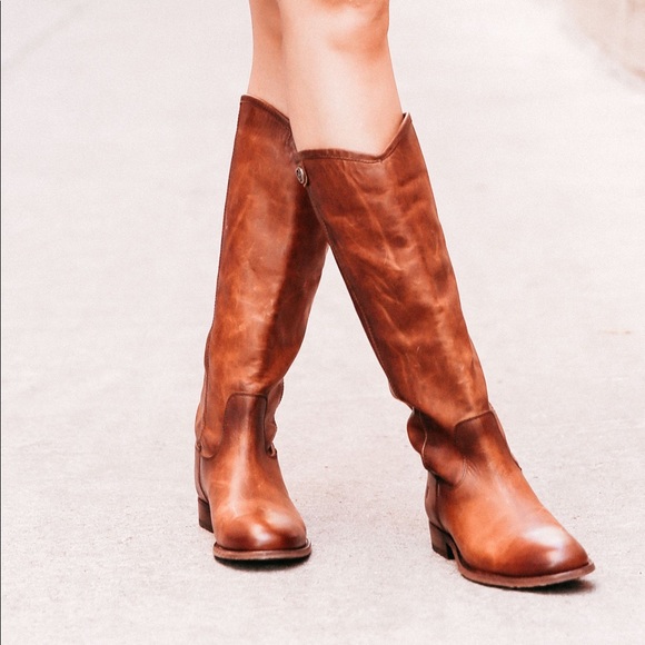 Frye Shoes - NEW⭐️FRYE⭐️tall cognac leather boots in size 9